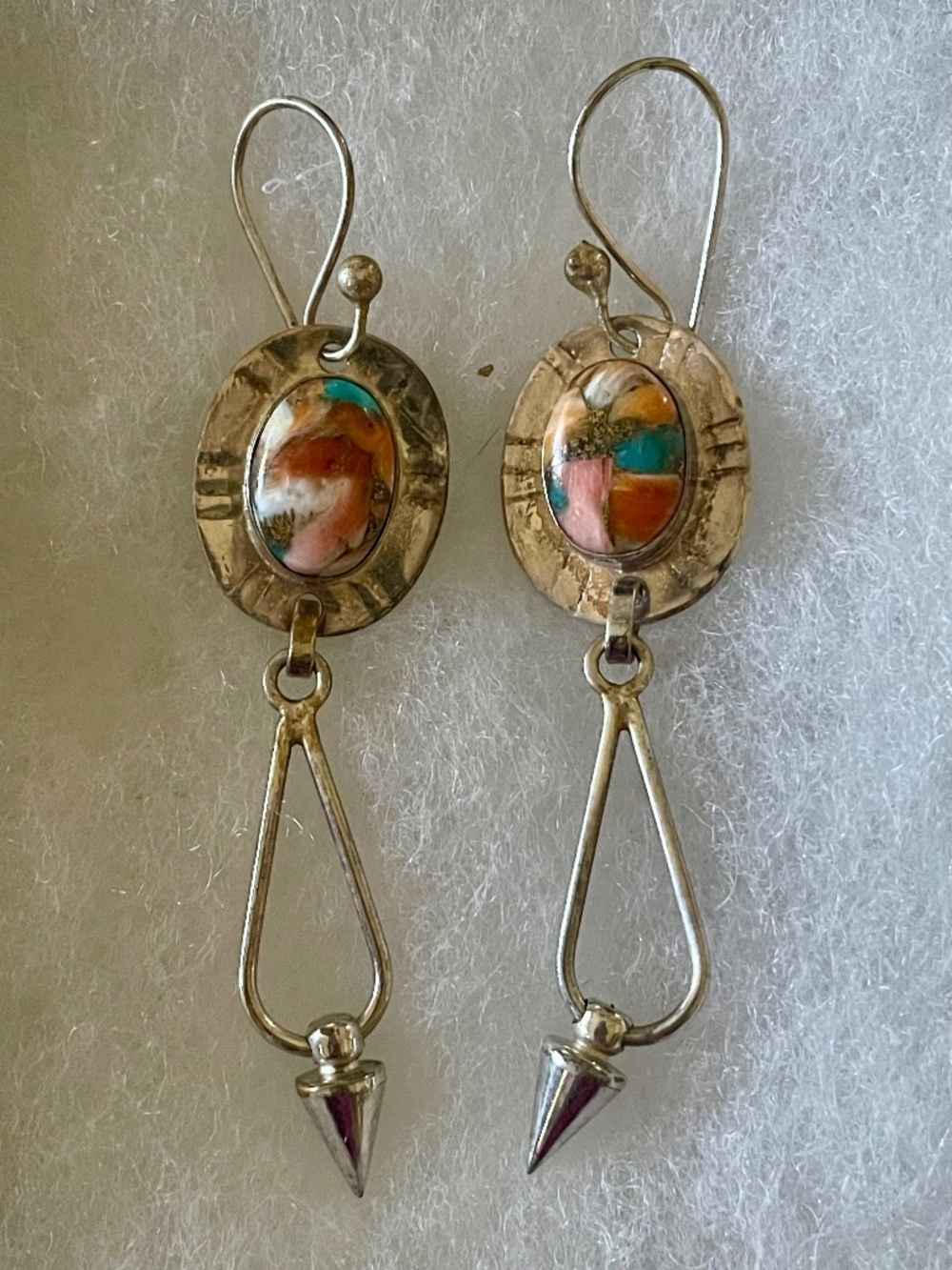 Sterling Silver and Assorted Natural Gem Stone Drop Earrings